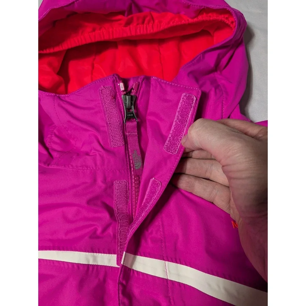 THE NORTH FACE HYVENT 3-in-1 Girls XL (18) Purple Orange‎ Full Zip Hooded Jacket